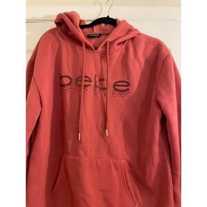BeBe Pink Y2K Pullover sparkly hoodie size Large